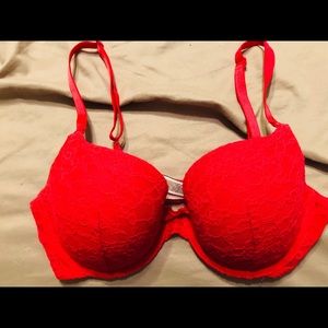 NWOT Victoria Secret Red Underwire Bra - 34D